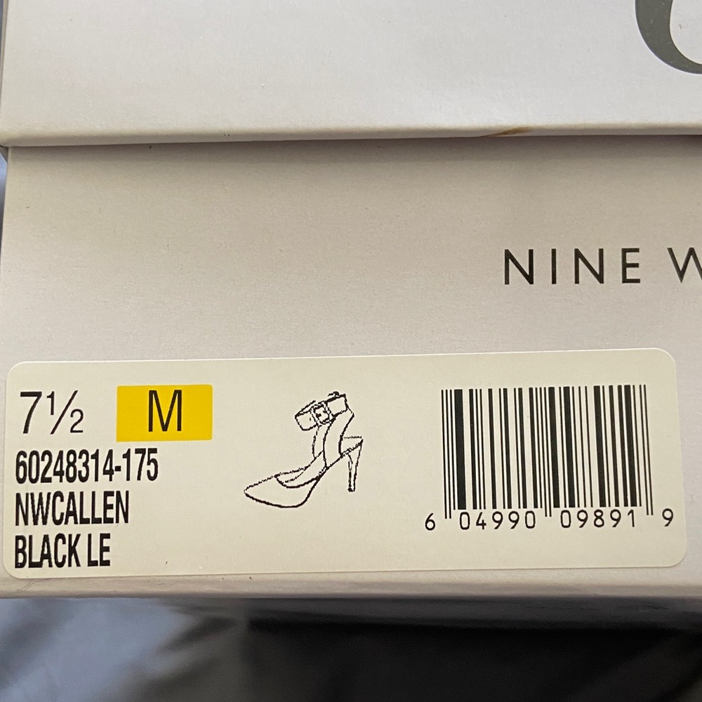 Nine West Black Ankle Strap Heels